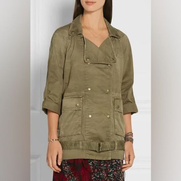 Current/Elliott the Infantry Jacket Army Green Utility Celeb viral size 0 xs Y2K - Picture 8 of 14